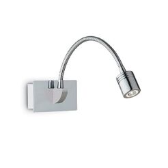 Kinkiet Dynamo AP1 CROMO Ideal Lux  031460  do czytania wykonany z metalu w kolorze chromu posiada ruchome ramię