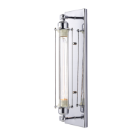 Kinkiet York - W01475CR w stylu loftowym, vintage metalowe elementy w kolorze chromu wygląda jakby żarówka była zamknięta w metalowej klatce dekoracyjna żarówka w komplecie