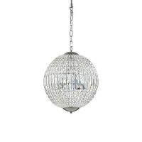 Lampa wisząca LUXOR SP6 Ideal Lux  092911   klosz w kształcie kuli z ciętych kryształków 
