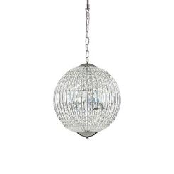 Lampa wisząca LUXOR SP6 Ideal Lux  092911   klosz w kształcie kuli z ciętych kryształków 