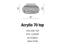 Plafon ACRYLIO 70 azzardo  wykonany z przezroczystych kulek które, przepuszczają światło - 3