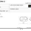 Kinkiet RAMONA 2 SWITCH AZ2564 LED 2x 6W czarna azzardo dwa klasyczne klosze włącznik - 3