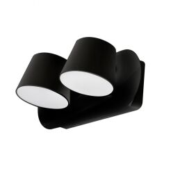Kinkiet RAMONA 2 SWITCH AZ2564 LED 2x 6W czarna azzardo dwa klasyczne klosze włącznik