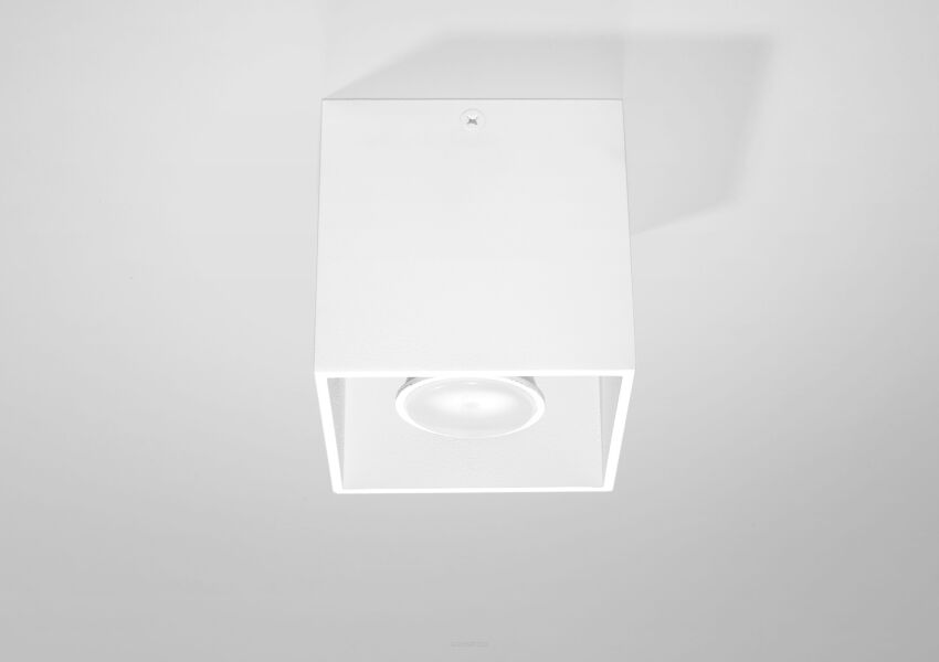 Lampa sufitowa plafon  Downlight quad biała  techniczna SL.0027 SOLLUX LIGHTING kwadrat kostka