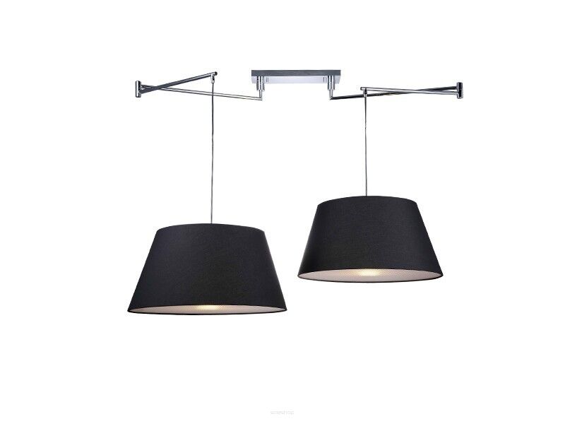 Lampa wisząca PODSTAWA Azzardo Natalia 2S AZ1923 wykonana jest ze stali w kolorze chromu