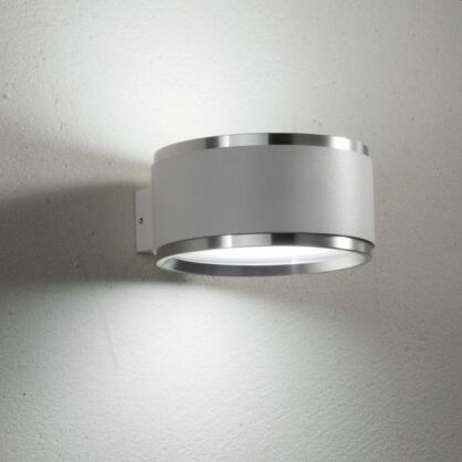 Kinkiet RETI/K 104 ELKIM Świeci góra-dół czarna lub biała tuba z aluminiowym lub złotym pierścieniem LED 3000K