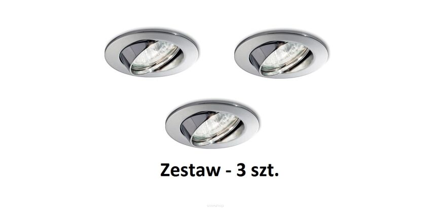 Lampa wpuszczana  SWING FI1 CHROM Ideal Lux  083131  okrągła aluminiowa ramka kolor chromu wymaga wbudowania w ścianę zestaw 3 szt