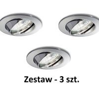Lampa wpuszczana  SWING FI1 CHROM Ideal Lux  083131  okrągła aluminiowa ramka kolor chromu wymaga wbudowania w ścianę zestaw 3 szt