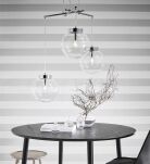 Lampa wisząca skandynawska SICILY Wisząca 3L Chrom/Przezroczysty 107015 Markslojd - 2