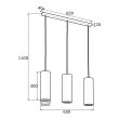 Lampa wisząca LINEA 1486 Argon 3 tuby złote E27 - 2