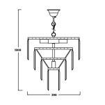 LAMPA WISZĄCA LAMPA WEWNĘTRZNA (WISZĄCA) ZUMA LINE AMEDEO PENDANT 17106/4+1-CHR - 2