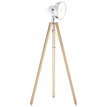 Lampa stojąca FOTO NEW 3354 Argon Trójnożna z naturalnego drewna