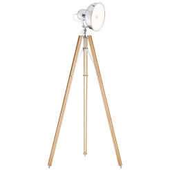 Lampa stojąca FOTO NEW 3354 Argon Trójnożna z naturalnego drewna
