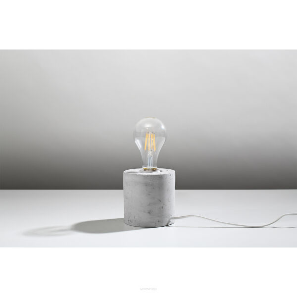 LAMPA STOŁOWA SALGADO BETON LAMPA BIURKOWA BETONOWY WALEC MINIMALISTYCZNA W STYLU INDUSTRIALNYM NOWOCZESNA SL.0680 SOLLUX
