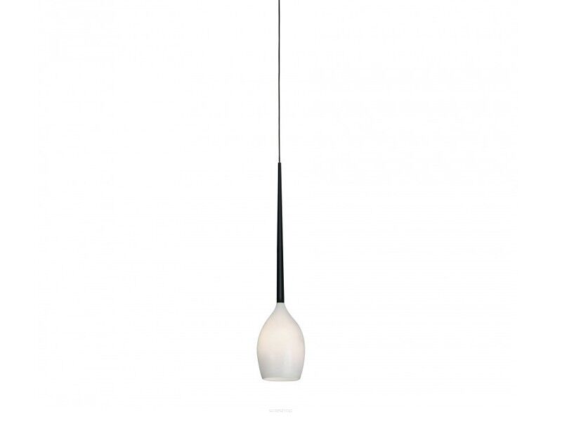 Lampa wisząca Izza 1 Shiny White AZzardo MD1288-1W AZ0131 biały szklany klosz nowoczesny