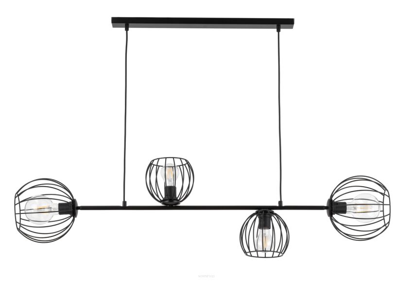 Lampa wisząca MADAM 4 SIGMA 32371 CZARNA RETRO