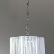 Lampa wisząca Essence L.9262/3P WHITE Italux  biały abażur styl pałacowy elegancki kryształki