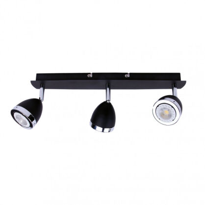 Reflektor CALASA SPL-9372-3A BL Italux Czarny potrójny z chromowanymi pierścieniami