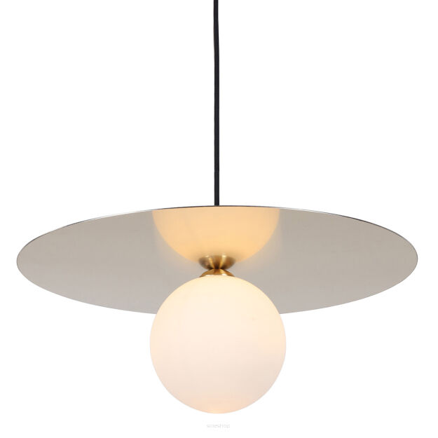 Lampa wisząca SPOLETTO PND-201923-1 Italux ZŁOTO-BIAŁA nowoczesna ODBIJAJĄCA ŚWIATŁO ALUMINIUM/SZKŁO G9