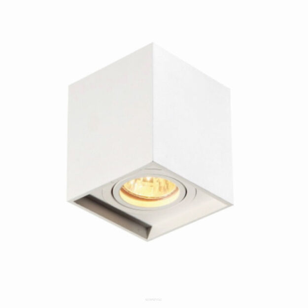 LAMPA SUFITOWA HAMAL 031/1 BIAŁA LUB CZARNA KOSTKA O WYSOKOŚCI 10CM NOWOCZESNA TECHNICZNA GU10 IP20