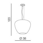 Lampa wisząca Baloro L AZ3179 nowoczesna minimalistyczna szklany złoty klosz - 3
