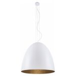 Lampa wisząca EGG XL 9025 Nowodvorski Elegancka i gustowna o średnicy 75 cm i biało-złotym wykończeniu - 2
