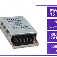 ZASILACZ LED 15W 12V DC IP20 1250mA