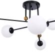 Lampa sufitowa BERSAGO LDP 8030-6 (BK+MD) Lumina Deco regulowana czarna - 2