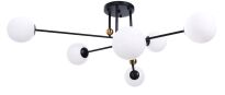 Lampa sufitowa BERSAGO LDP 8030-6 (BK+MD) Lumina Deco regulowana czarna - 2