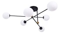 Lampa sufitowa BERSAGO LDP 8030-6 (BK+MD) Lumina Deco regulowana czarna - 4
