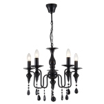 Lampa wisząca Muscat - P05717BK COSMO light Klasyka w nowoczesnym wydaniu urozmaicona kryształkami CZARNA - 2