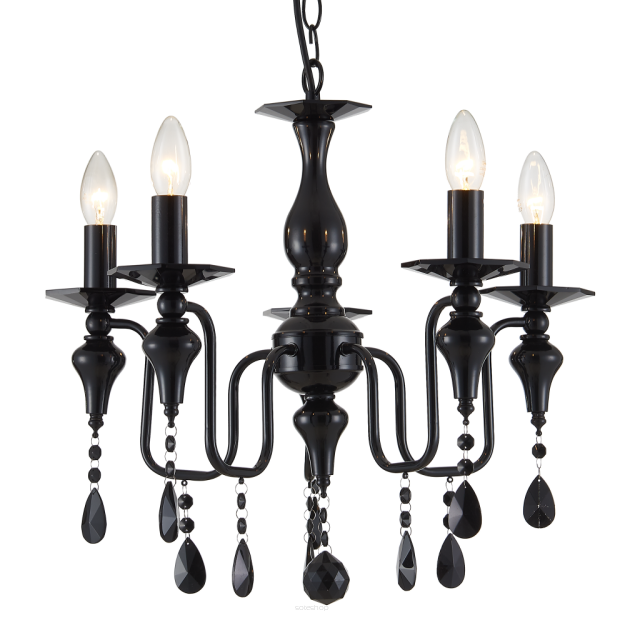 Lampa wisząca Muscat - P05717BK COSMO light Klasyka w nowoczesnym wydaniu urozmaicona kryształkami CZARNA