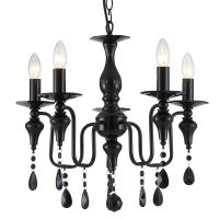 Lampa wisząca Muscat - P05717BK COSMO light Klasyka w nowoczesnym wydaniu urozmaicona kryształkami CZARNA