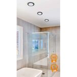 Plafon lampa wpuszczana Slim round 9 Az2834 AZzardo czarna oprawa w nowoczesnym stylu barwa światła do wyboru ciepła lub neutralna idealna do łazienki - 2