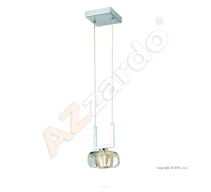 Lampa wisząca Rubic 1 Azzardo 1798-1P AZ0490 transparentny klosz ze szkła idealna do salonu