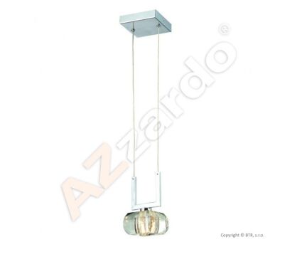 Lampa wisząca Rubic 1 Azzardo 1798-1P AZ0490 transparentny klosz ze szkła idealna do salonu