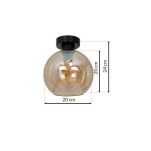 Lampa sufitowa MLP6575 SOFIA MILAGRO  bursztynowe szkło - 3