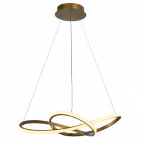Lampa wisząca Vita MD17011010-2A GOLD Italux  Nowoczesna metalowy klosz w kolorze złotym akrylowa przesłona  