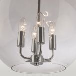 Lampa wisząca  Prague - P04974CH COSMO Light wykonana w stylu nowojorskim połączonym z klasycznym surowy styl kulisty transparentny klosz - 3