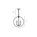 Lampa wisząca  Prague - P04974CH COSMO Light wykonana w stylu nowojorskim połączonym z klasycznym surowy styl kulisty transparentny klosz - 4
