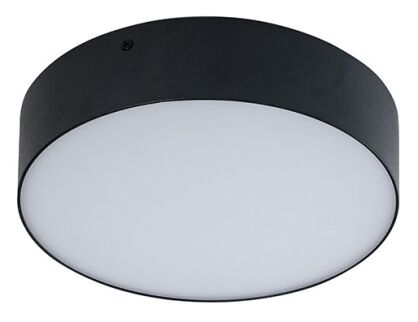Oprawa natynkowa okrągła czarna nowoczesna MONZA R 22 AZzardo SHR653000-20-BK AZ2263 LED 5,5 cm wysokości 22 cm średnicy