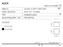 Plafon Alex biały 12V AZzardo GM4112 WH Az1359 natynkowy biała techniczna  - 3