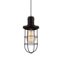 Lampa wisząca Synthia MDM2273-1 Italux styl vintage lampa ma kolor czarny klosz jest z drutu o nietypowym kształcie