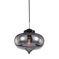 Lampa wisząca Heart MDM2096/1 A Italux nowoczesna klosz w kształcie kulistym ze szkła dymionego