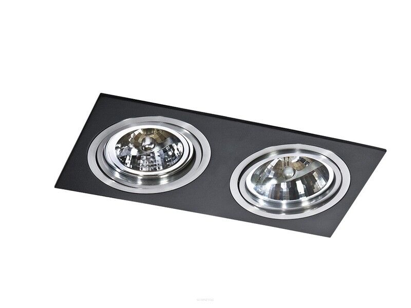 Lampa sufitowa wpuszczana techniczna czarny/aluminium SIRO 2 Azzardo BK/AL AZ0772