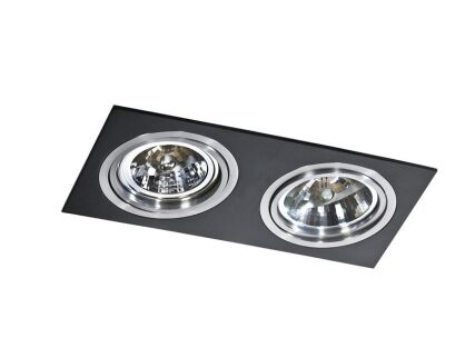 Lampa sufitowa wpuszczana techniczna czarny/aluminium SIRO 2 Azzardo BK/AL AZ0772