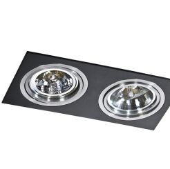 Lampa sufitowa wpuszczana techniczna czarny/aluminium SIRO 2 Azzardo BK/AL AZ0772