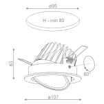Oprawa wpuszczana LED EYE Hermetic 30416 AQFORM - 2