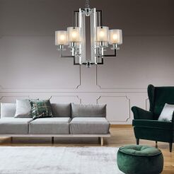 LAMPA WISZĄCA CHROMOWANA MANHATTAN LDP 8012-6 (CHR)
