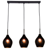 Lampa wisząca Kuala Lumpur -P03571BK Szklane klosze o opływowym kształcie NOWOCZESNY STYL